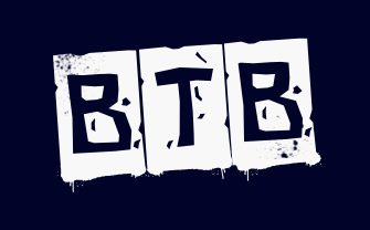 Born to be logo, consisting of the brand initialisms: BTB