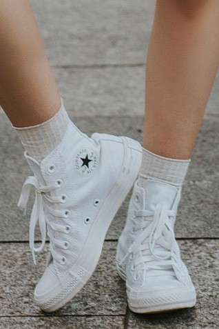 White high top shoes